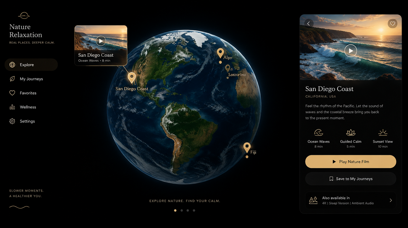 Nature Relaxation globe concept